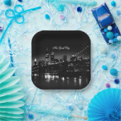 Black & White New York City Papieren Bordje (Feest)