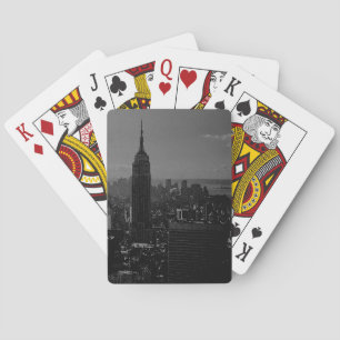 Black White New York City Pokerkaarten