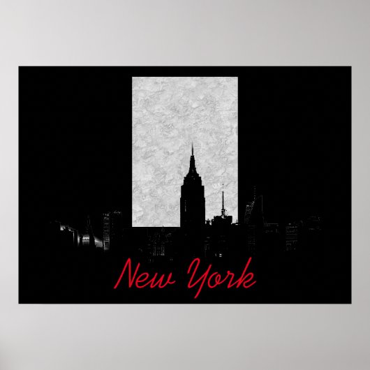 Black White New York City Poster (Voorkant)