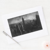 Black & White New York City Rechthoekige Sticker (Envelop)