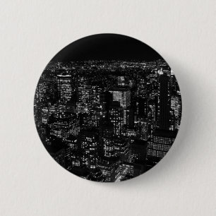 Black & White New York City Ronde Button 5,7 Cm