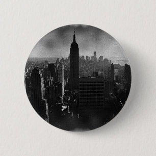 Black & White New York City Ronde Button 5,7 Cm
