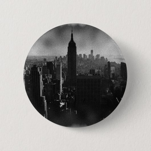 Black & White New York City Ronde Button 5,7 Cm (Voorkant)