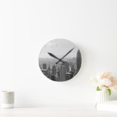 Black & White New York City Ronde Klok (Huis)