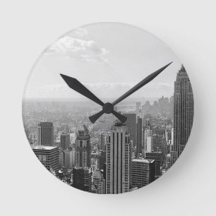 Black & White New York City Ronde Klok