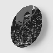 Black & White New York City Ronde Klok (Hoek)