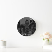 Black & White New York City Ronde Klok (Huis)