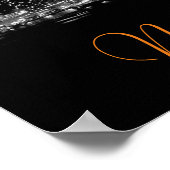 Black White  New York City Script Poster (Hoek)