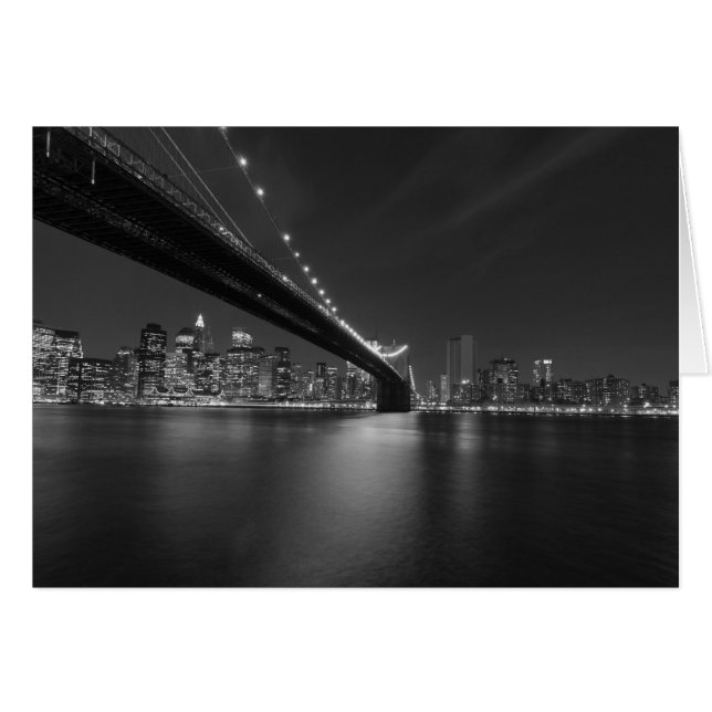 Black White New York City Skyline (Voorkant Horizontaal)