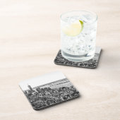 Black White New York City Skyline Bier Onderzetter (Rechterzijde)