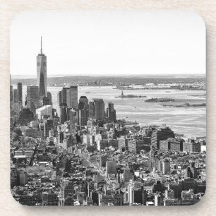 Black White New York City Skyline Bier Onderzetter