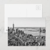 Black White New York City Skyline Briefkaart (Voorkant / Achterkant)