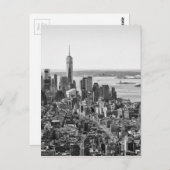 Black White New York City Skyline Briefkaart (Voorkant / Achterkant)