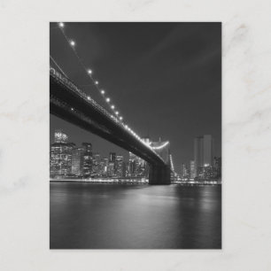 Black White New York City Skyline Briefkaart