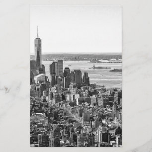 Black White New York City Skyline Briefpapier