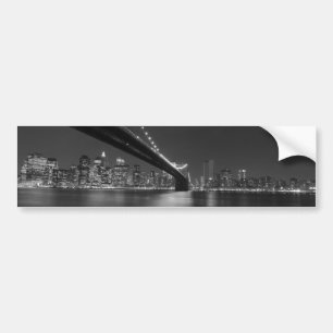 Black White New York City Skyline Bumpersticker