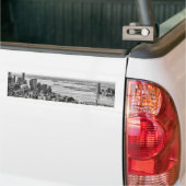 Black White New York City Skyline Bumpersticker (Op Truck)