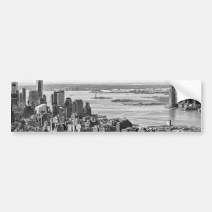 Black White New York City Skyline Bumpersticker