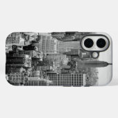 Black White New York City Skyline Case-Mate iPhone Case (Achterkant (horizontaal))