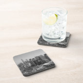 Black White New York City Skyline Drankjes Onderzetter (Rechterzijde)