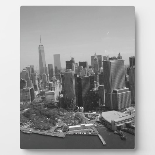 Black White New York City Skyline Fotoplaat (Voorkant)