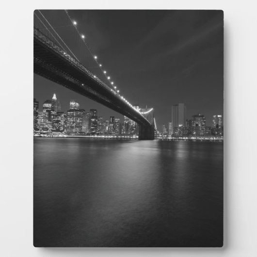 Black White New York City Skyline Fotoplaat (Voorkant)