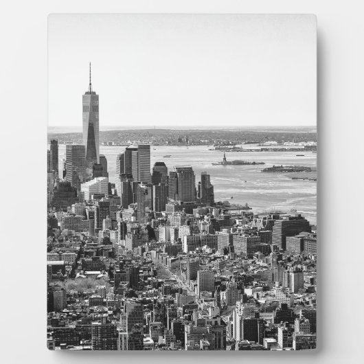 Black White New York City Skyline Fotoplaat (Voorkant)
