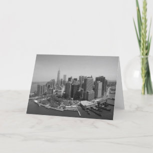 Black White New York City Skyline Kaart