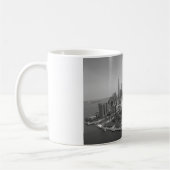 Black White New York City Skyline Koffiemok (Links)