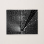 Black White New York City Skyline Legpuzzel (Horizontaal)