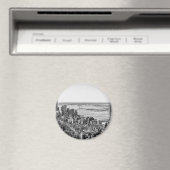 Black White New York City Skyline Magneet (Insitu (Vaatwasser))