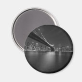 Black White New York City Skyline Magneet (Voorkant / Achterkant)