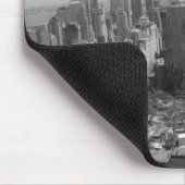 Black White New York City Skyline Muismat (Hoek)
