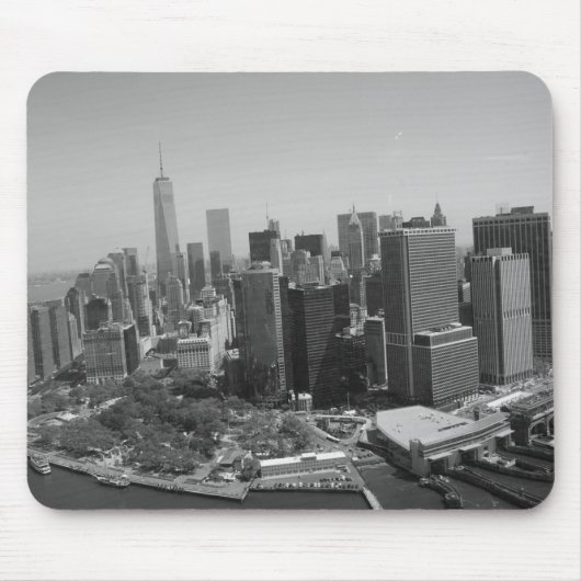 Black White New York City Skyline Muismat (Voorkant)