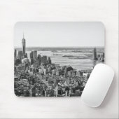 Black White New York City Skyline Muismat (Met muis)