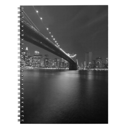 Black White New York City Skyline Notitieboek (Voorkant)