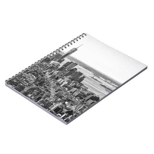 Black White New York City Skyline Notitieboek (Linkerzijde)