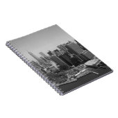 Black White New York City Skyline Notitieboek (Rechterzijde)