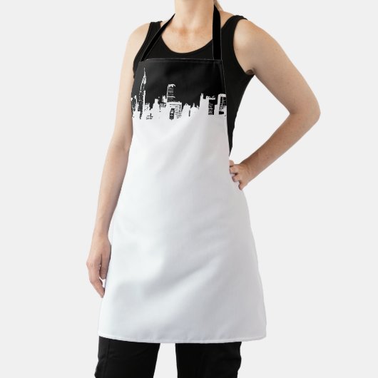 Black White New York City Skyline Pop Art Schort (Insitu)