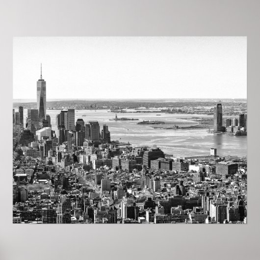 Black White New York City Skyline Poster (Voorkant)