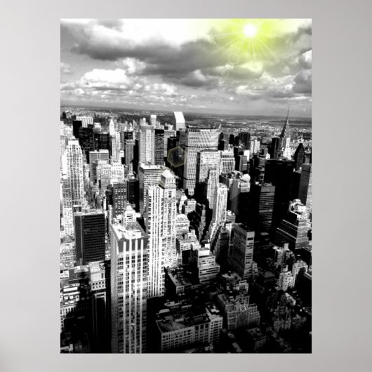 Black & White New York City Skyline Poster (Voorkant)