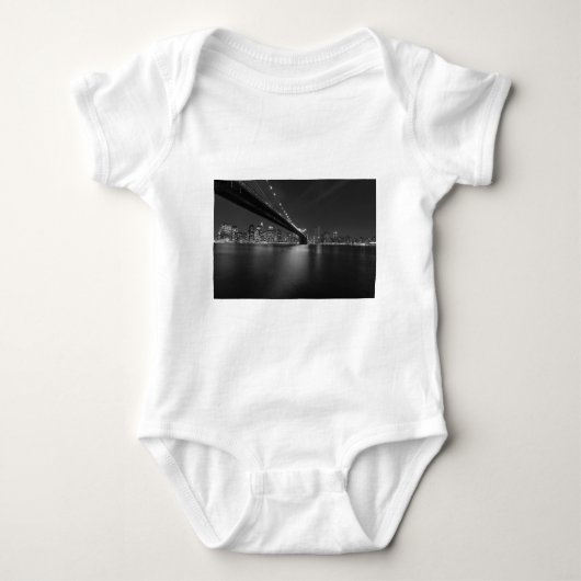 Black White New York City Skyline Romper (Voorkant)
