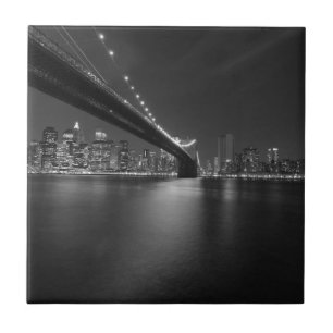 Black White New York City Skyline Tegeltje