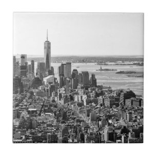 Black White New York City Skyline Tegeltje