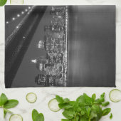 Black White New York City Skyline Theedoek (Gevouwen)