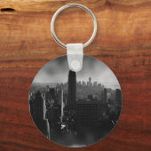 Black & White New York City Sleutelhanger (Voorkant)