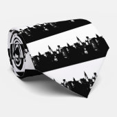 Black & White New York City Stropdas (Opgerold)