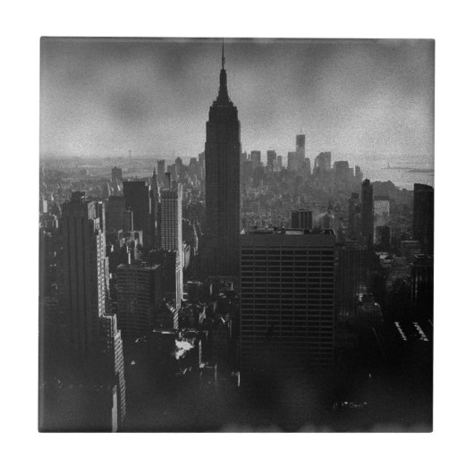 Black & White New York City Tegeltje (Voorkant)
