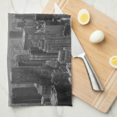 Black & White New York City Theedoek (Quarter Fold)