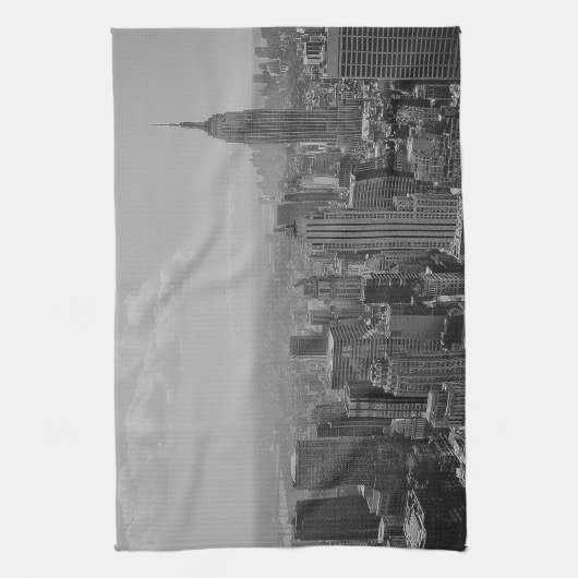 Black & White New York City Theedoek (Verticaal)